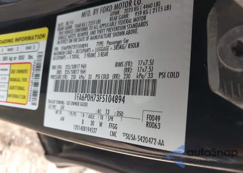 2015 Ford Fusion Se z USA, uszkodzony, nr VIN 1FA6P0H73F5104894